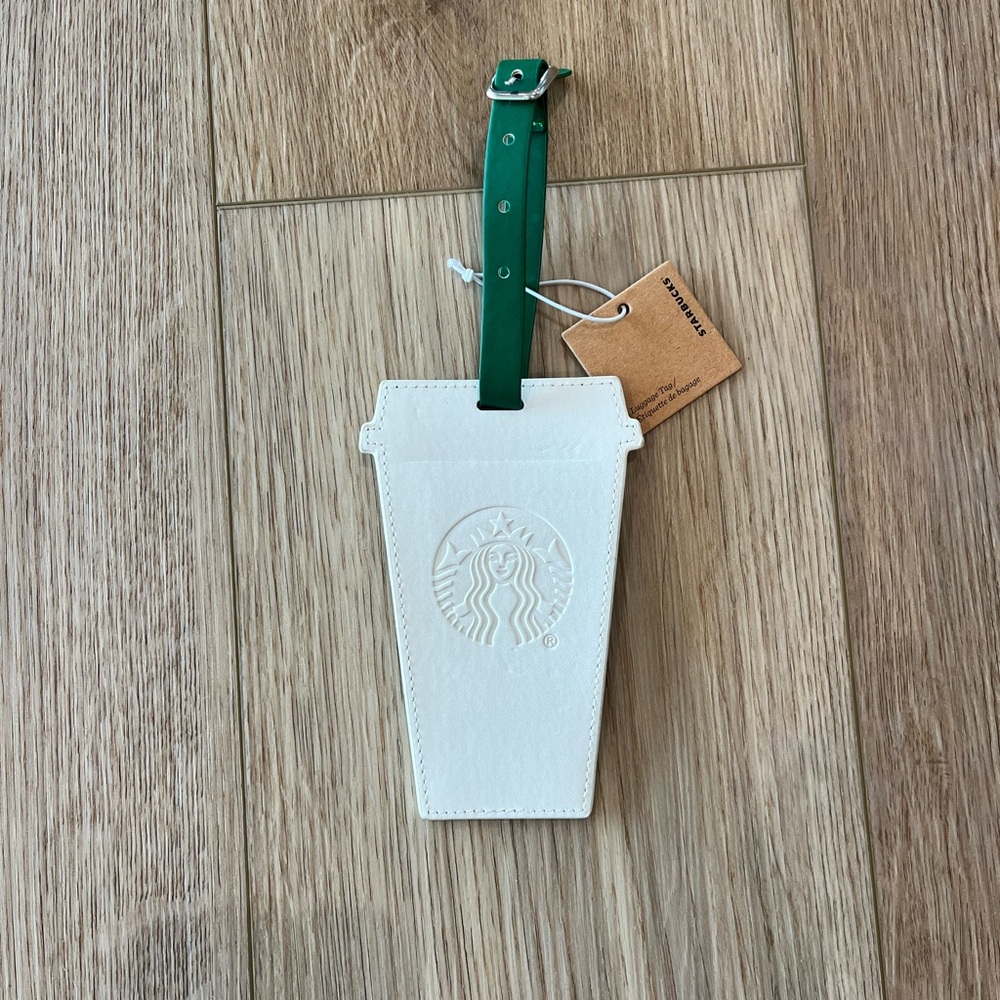 Starbucks Bag Tag with Green Strap